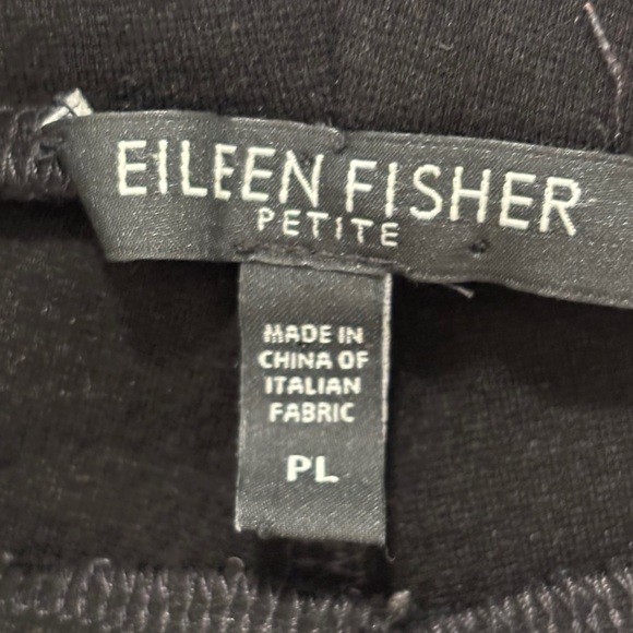 Eileen Fisher Petite Classic Black Leggings. Size L - Picture 2 of 7